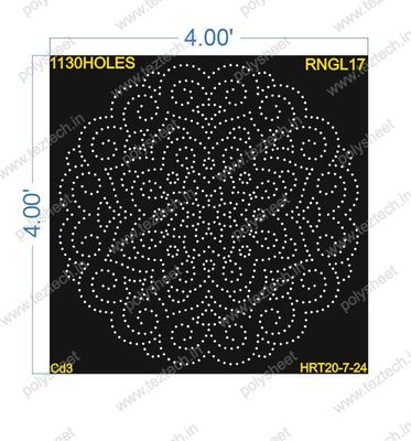 RNGL17 RANGOLI 4X4 FEET 1130 HOLES