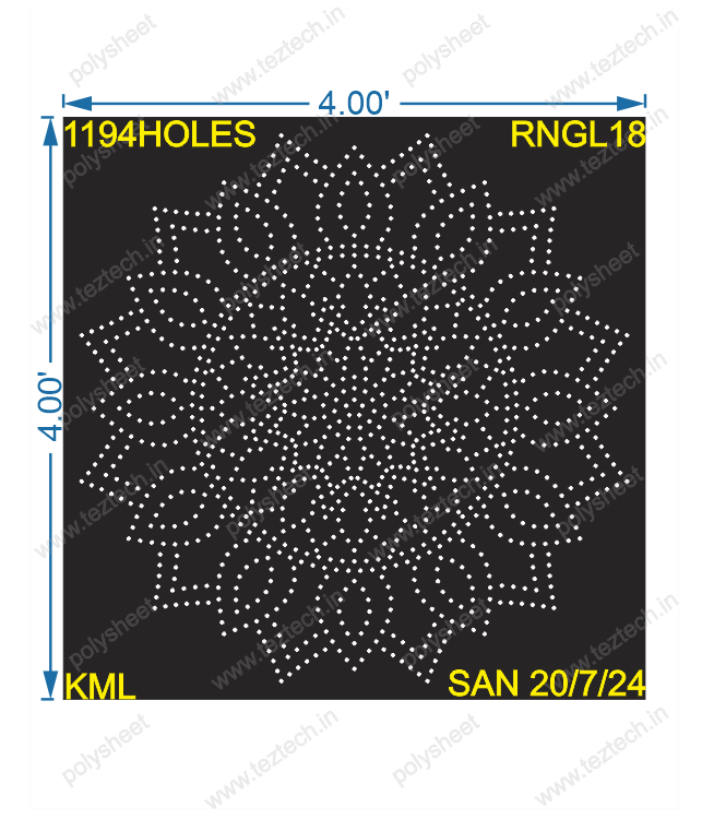 RNGL18 RANGOLI 4X4 FEET 1194 HOLES