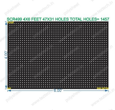 SCR499 SCREEN 4X6 FEET 47X31 HOLES SCREEN TOTAL HOLES=1457