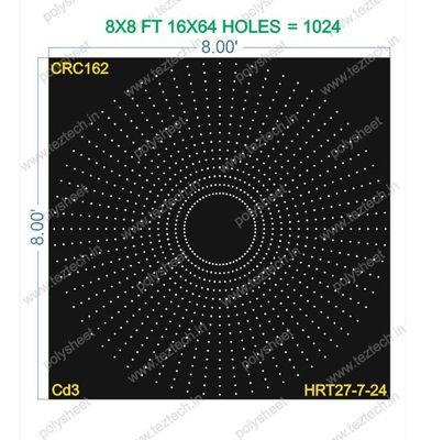 CRC162 8X8FEET 16X64 HOLES CIRCLE POLYSHEET (2 PARTS)