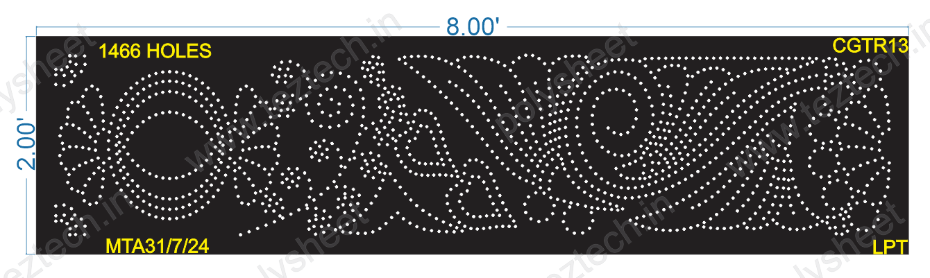 CGTR13 ROW 2X8 FEET 1466 HOLES