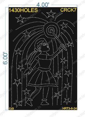 CRCK7 GIRL WITH CRACKER 6X4 FEET 1430 HOLES