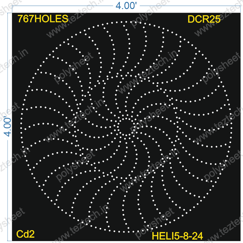 DCR25 DESIGNER CIRCLE 4X4 FEET 767 HOLES