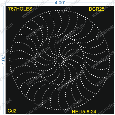 DCR25 DESIGNER CIRCLE 4X4 FEET 767 HOLES