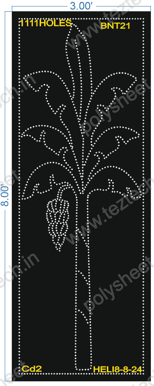 BNT21 BANANA TREE 8X3 FEET 1111 HOLES