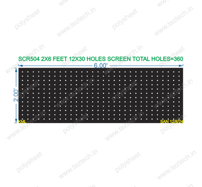 SCR504 2X6 FEET 12X30 HOLES SCREEN TOTAL HOLES=360
