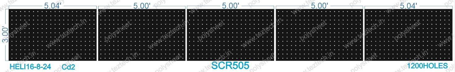 3X25 FEET 12X100 HOLES SCREEN TOTAL HOLES=1200