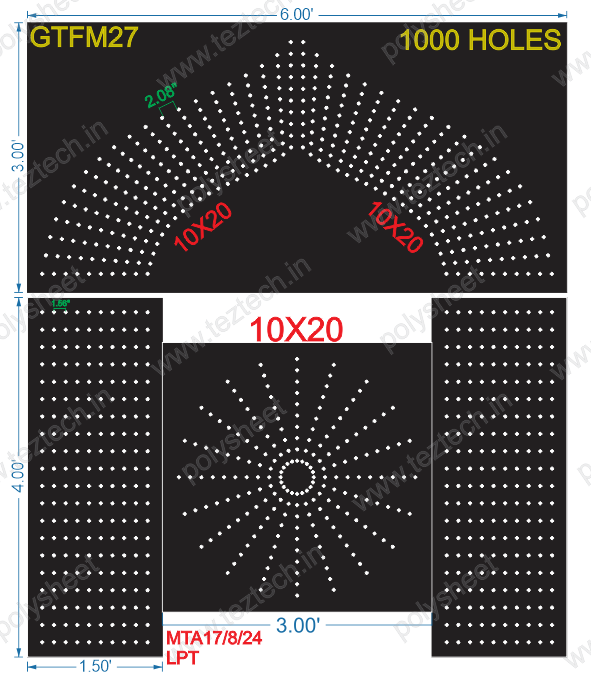 GTFM27 GATE FOR MURTI 6X7 FEET 1000 HOLES