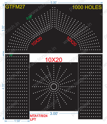 GTFM27 GATE FOR MURTI 6X7 FEET 1000 HOLES