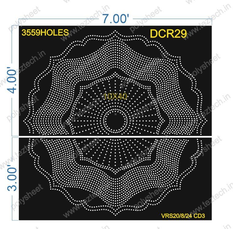 DCR29 DESIGNER CIRCLE 7X7 FEET 3559 HOLES