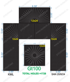 GT100 GATE 12X12 FEET AND 4X4FEET  1728 HOLES