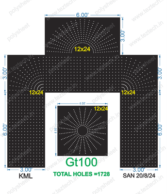 GT100 GATE 12X12 FEET AND 4X4FEET  1728 HOLES
