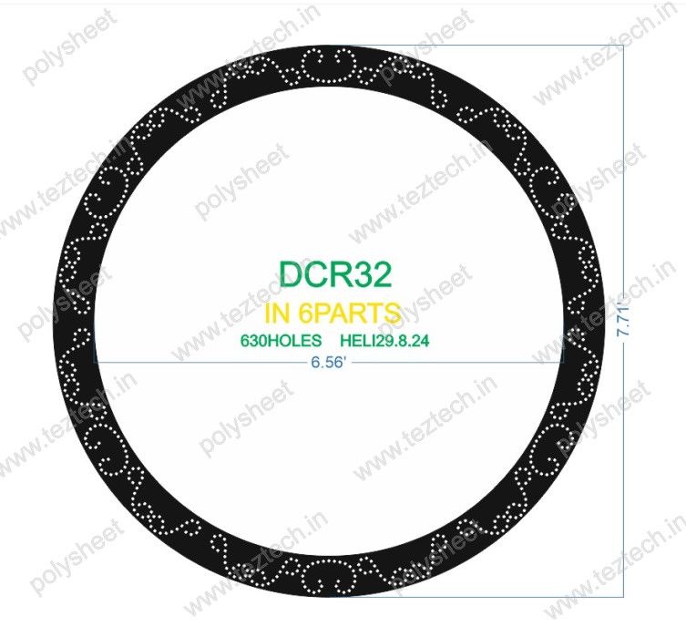 DCR32 DESIGNER CIRCLE 8X8 FEET 630 HOLES (6 PARTS)