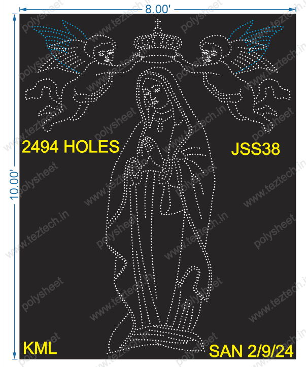 JSS38 JESUS 10X8 FEET 2924 HOLES (3 PARTS)