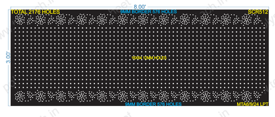 SCR512 3X8 FEET 16X64 HOLES SCREEN TOTAL HOLES=2176