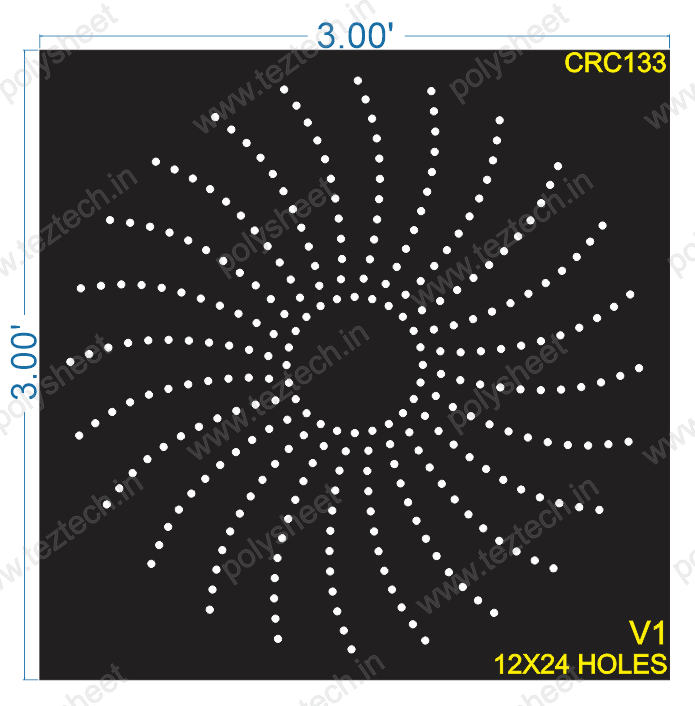 CRC133 3X3 FEET 12X24 HOLES CIRCLE TOTAL HOLES=288 V1