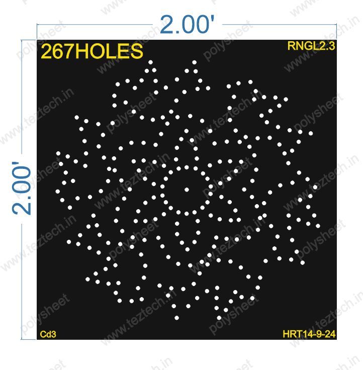 RNGL2.3  RANGOLI 2X2 FEET 267 HOLES