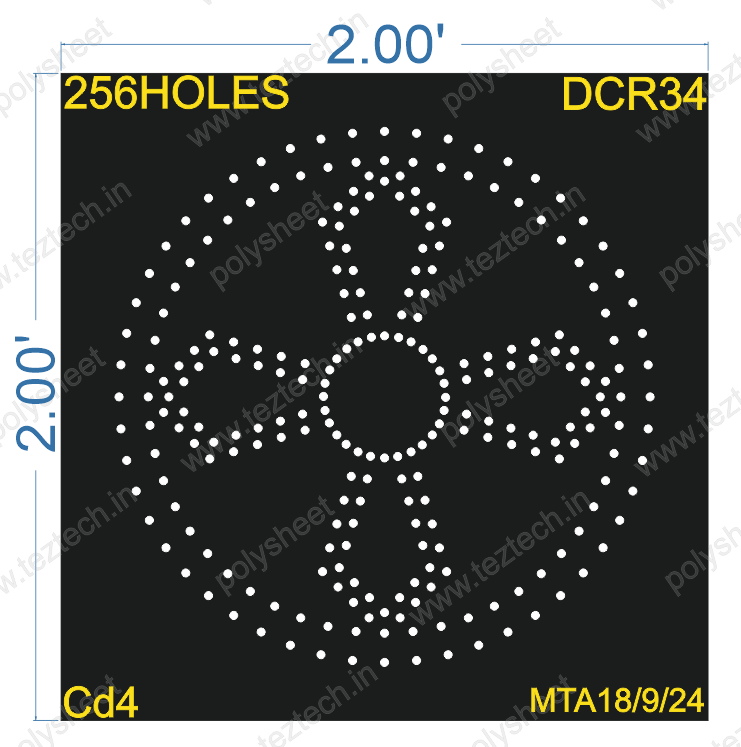 DCR34 DESIGNER CIRCLE 2X FEET 256 HOLES