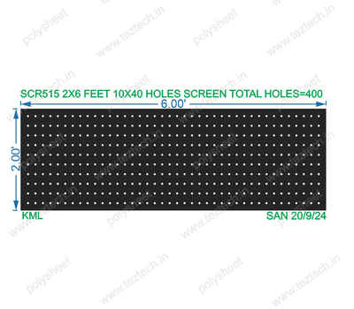 SCR515 2X6 FEET 10X40 HOLES SCREEN TOTAL HOLES=400