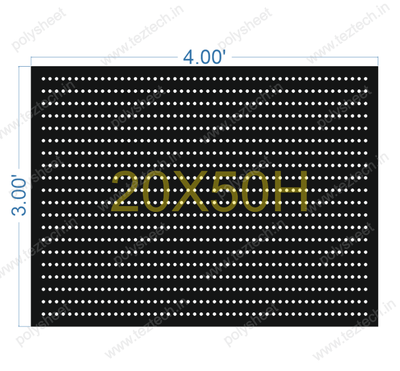 SCR143 3X4 FEET 20X50 HOLES SCREEN TOTAL HOLES=1000