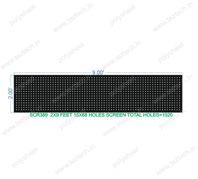 SCR389	2X9 FEET 15X68 HOLES SCREEN TOTAL HOLES=1020