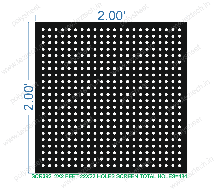 SCR392	2X2 FEET 22X22 HOLES SCREEN TOTAL HOLES=484
