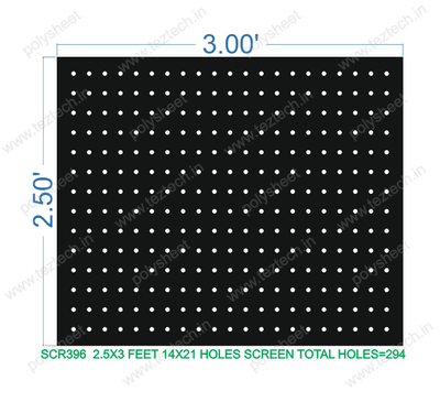 SCR396 	2.5X3 FEET 14X21 HOLES SCREEN TOTAL HOLES=294