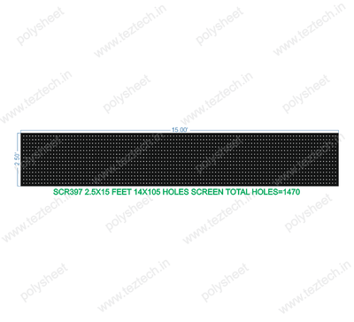 SCR397	2.5X15 FEET 14X105 HOLES SCREEN TOTAL HOLES=1470