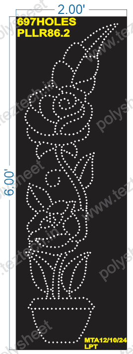 PLLR86.2 PILLAR 6X2 FEET 697 HOLES