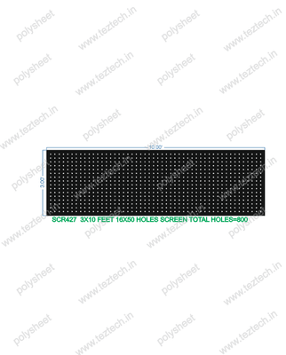 SCR427	3X10 FEET 16X50 HOLES SCREEN TOTAL HOLES=800