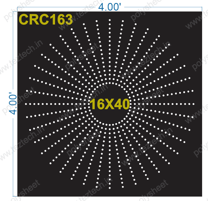CRC163 4X4 FEET 16X40 HOLES CIRCLE TOTAL HOLES=640