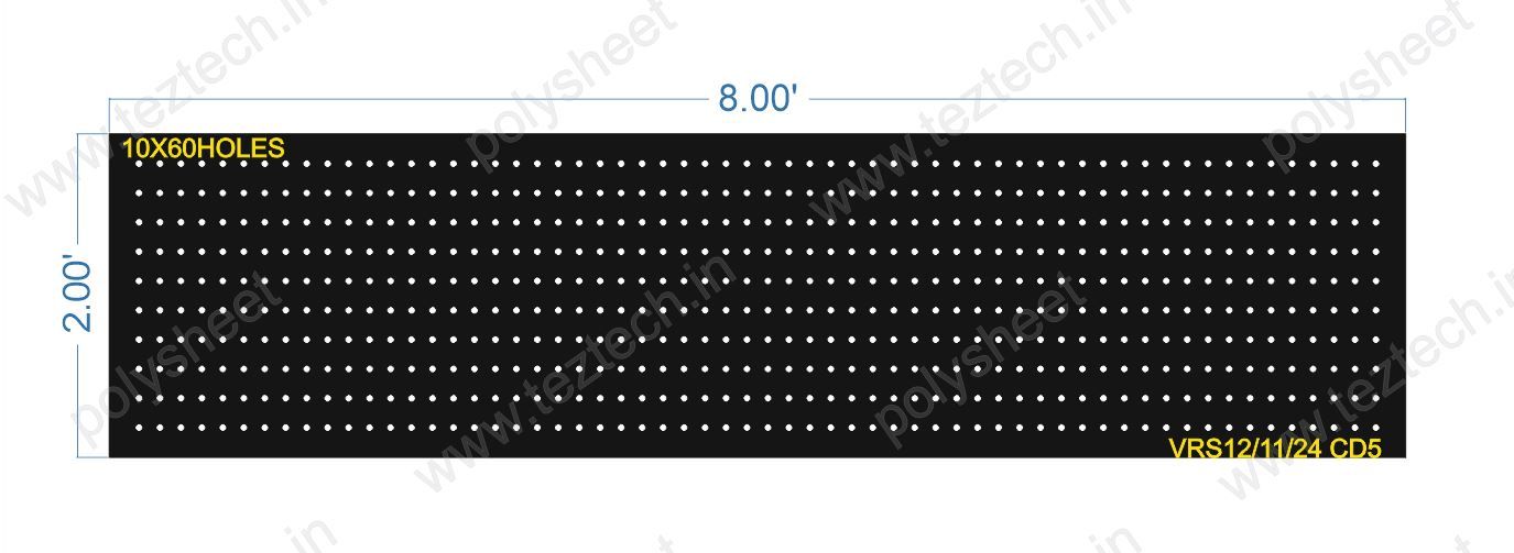 SCR523 2X8 FEET 10X60 HOLES SCREEN TOTAL HOLES=600