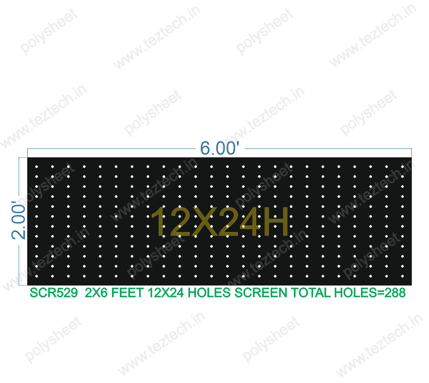 SCR529	2X6 FEET 12X24 HOLES SCREEN TOTAL HOLES=288