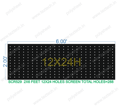 SCR529	2X6 FEET 12X24 HOLES SCREEN TOTAL HOLES=288