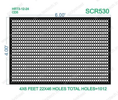 SCR530	4X6 FEET 22X46 HOLES SCREEN TOTAL HOLES=1314