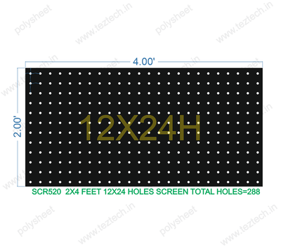 SCR520	2X4 FEET 12X24 HOLES SCREEN TOTAL HOLES=288