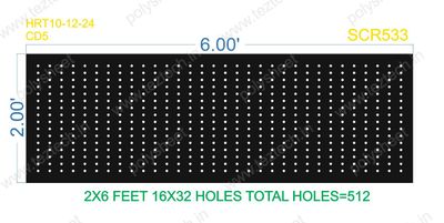 SCR533  2X6 FEET 16X32 HOLES SCREEN TOTAL HOLES=512