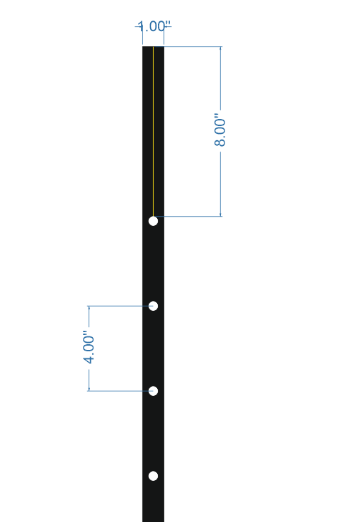 17.70FEET POLY STRIP 50HOLES (START &amp; END 8&quot;GAPE)