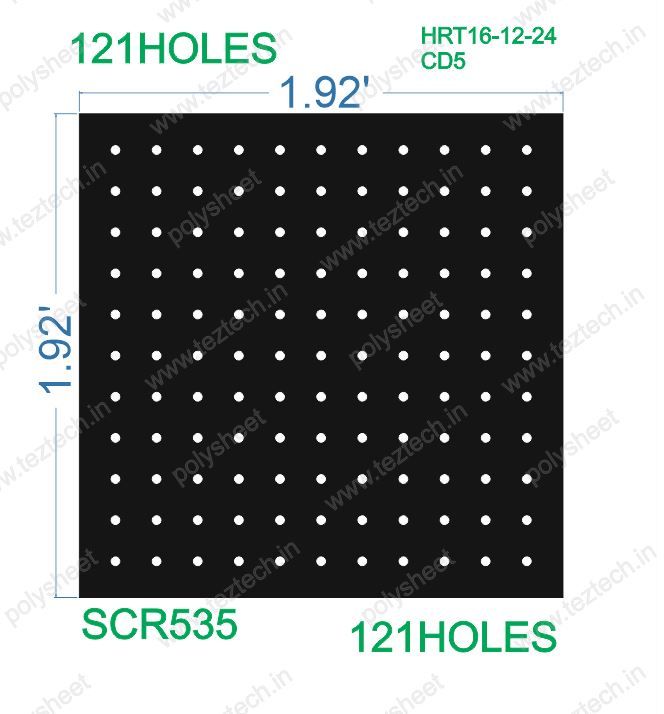 SCR535  1.92X1.92 FEET 11X11 HOLES SCREEN TOTAL HOLES=121