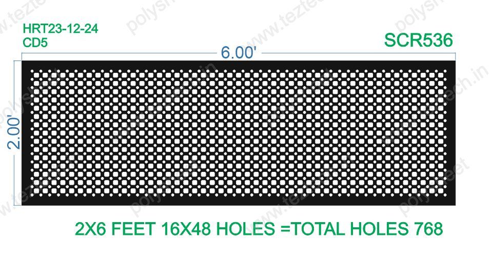 SCR536 2X6 FEET 16X48 HOLES  TOTAL HOLES=768