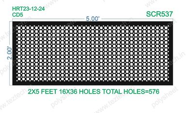 SCR537 2X5 FEET 16X36 HOLES  TOTAL HOLES=576