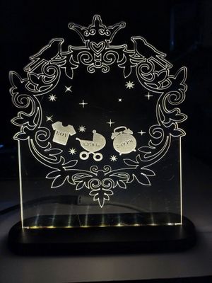 Acrylic lamp for Bbaby name ceremony 8.5X7INCH
