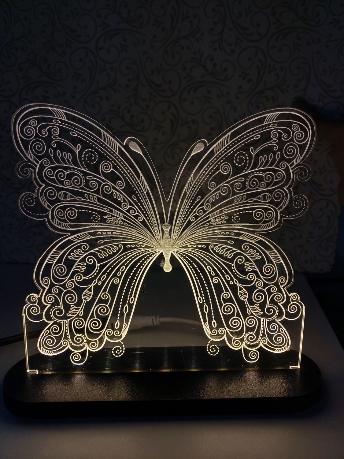 Acrylic Lamp Butterfly 6X7 INCH