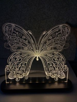 Acrylic Lamp Butterfly 6X7 INCH