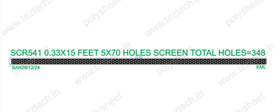 SCR541 0.33X15 FEET 3X70 AND 2X69 HOLES SCREEN TOTAL HOLES=348