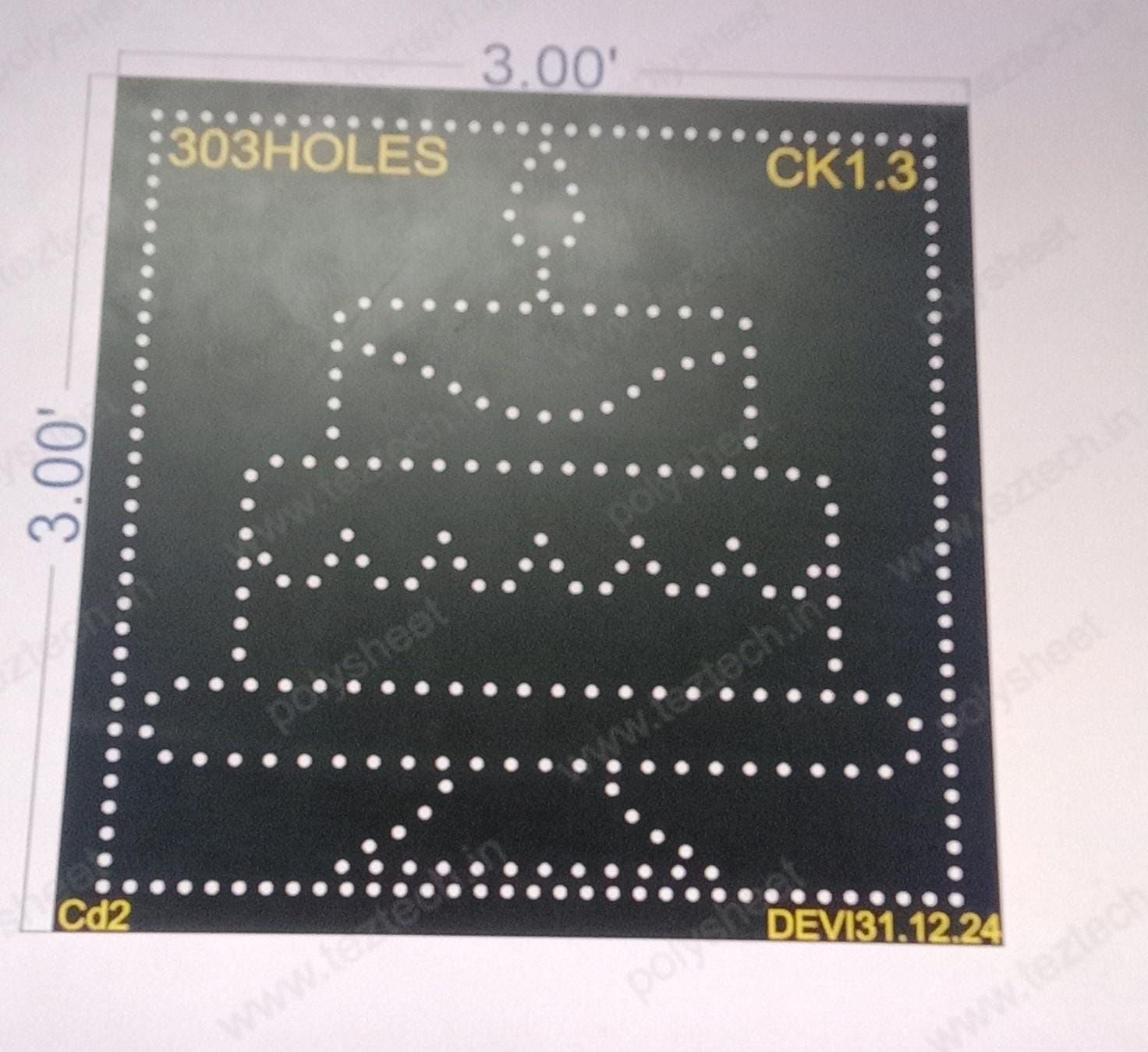 CK1.3 CAKE WITH BORDER 1 PART 3X3 FEET 303 HOLES