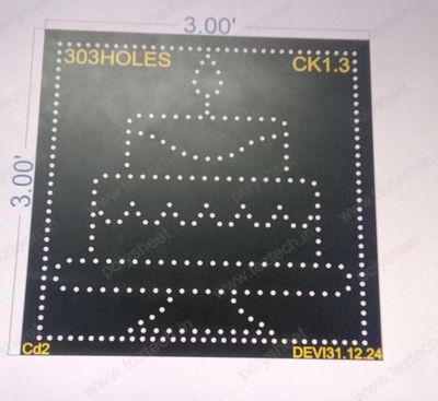 CK1.3 CAKE WITH BORDER 1 PART 3X3 FEET 303 HOLES