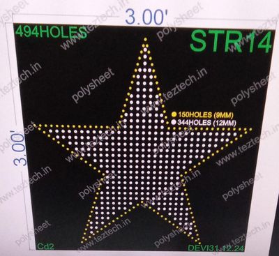 STR14 STAR 1 PART 3X3 FEET 494 HOLES