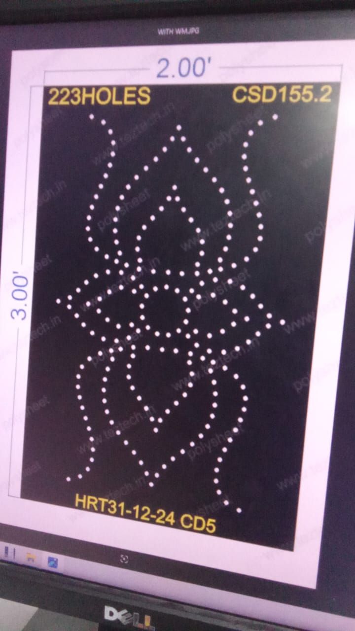 CSD155.2  CUSTOM DESIGN 1 PART 3X2 FEET 223 HOLES