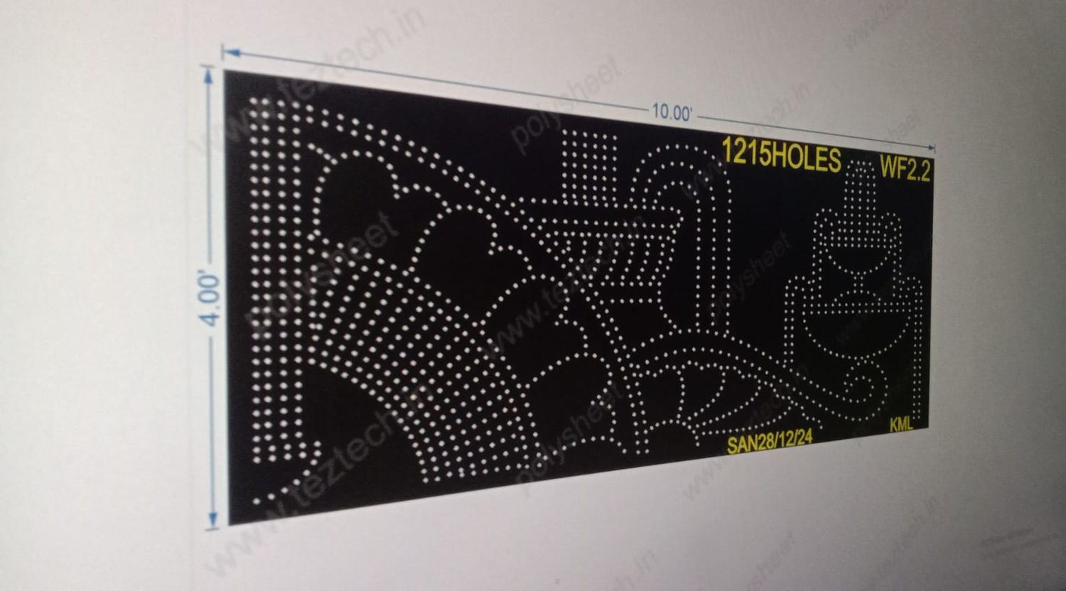 WF2.2 WATER FOUNTAIN 1 PART 4X10 FEET 1215 HOLES